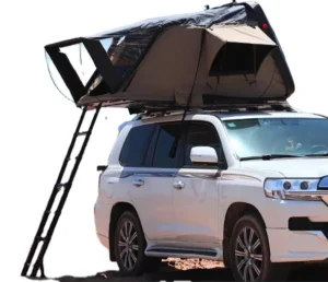 China Outdoor Waterproof Hard Shell Car Roof Top Tent for SUV 4 Person Four Season Camping Rip Stop Fabric Telescopic Ladder