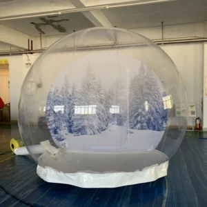 Christmas Inflatable Snow Globe with Background for Decoration