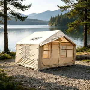 Classic 7.5㎡ Inflatable Glamping Tent Heavy Duty 420D Oxford Cloth Double Open Doors Dual Stargazing Skylights
