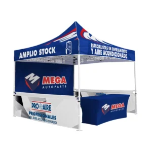 Clear Custom Print 3×3 Folding Hexagon Canopy Tent, 10×10
