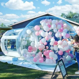 Clear Inflatable Bubble Dome House Transparent Balloon Bubble Tent With Tunnel