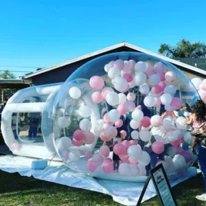 Clear Inflatable Bubble Dome Party Tent with Lighting, 3m/4m/5m Sizes