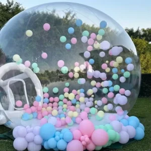 Clear Inflatable Bubble Tent Kids Air Tent with Balloons