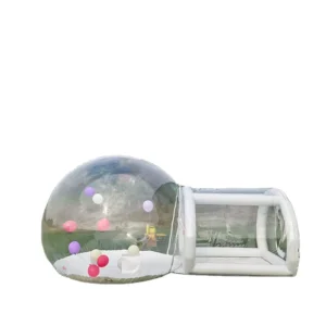 Clear Outdoor Bubble Bounce House for Kids with Ball, Bouncy Dome Tent