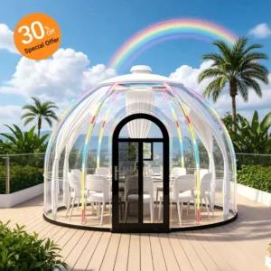 Clear Polycarbonate Dome House Outdoor PC Bubble House Waterproof Stargazing Dome Tent for Resort Hotel Glamping