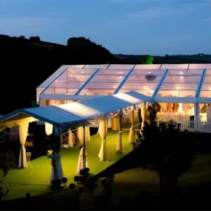 Clear Roof Fireproof Material Outdoor Ceremonies Receptions 200 500 People Trade Show Tents Wedding Tent