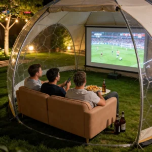 Clear Transparent Polycarbonate Geodesic Dome Greenhouse Luxury Modern Glamping Tent UV Resistant for Sale