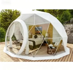 Clear Window Geodesic Dome Tent for Glamping, Camping, and Commercial Events