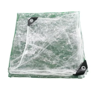 Clear Woven PVC-Coated Tarpaulin Mesh Fabric, Waterproof, Windproof, Abrasion- and Tear-Resistant