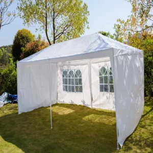 Clearance Pergola Garden Gazebo Green Blue White for Sale 110g PE Fabric Trade Show Canopy with PVC Window