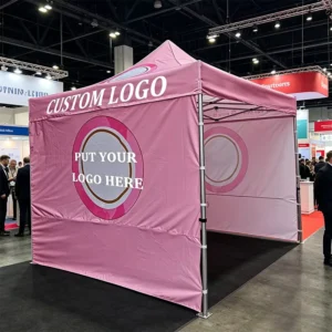 Collapsible Weatherproof Event Gazebo Tent with Full Back Wall for Trade Fairs