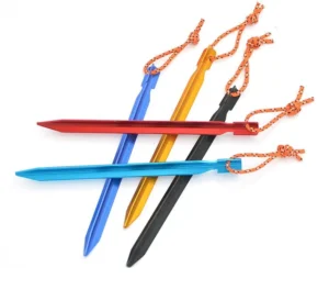 Colorful 7001 Hard Aluminium Tent Stakes Heavy Duty Beach Tent Pegs for Outdoor Camping