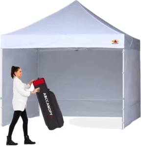 Commercial 10x10ft Pop Up Canopy Tent with Side Wall Waterproof Outdoor Trade Show Tent Custom Logo Printing 5m Bay Distance
