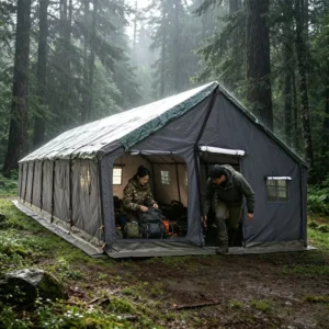 Commercial 5m X 15m Heavy Duty Steel Frame Canvas Single Layer Waterproof Outdoor Glamping Safari Event Tent for Wedding Party