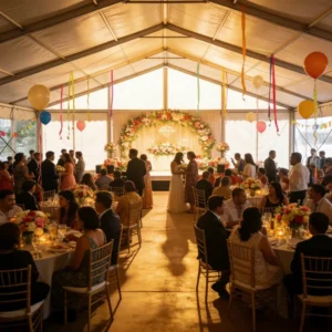 Commercial Aluminum Clear Span Tent Wedding Party Catering Flexible Layout Wind Snow Resistant