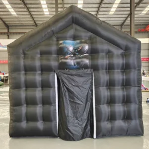 Commercial Black Air Cube Inflatable PVC Waterproof Double Layer Party Tent Nightclubs Outdoor Entertainment Portable Quick
