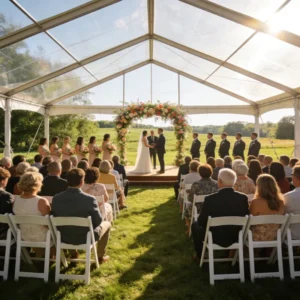 Commercial Catering Marquee Tent 6m-60m Aluminum Alloy PVC Four Season Waterproof 20-5000 Guests Fast Installation Reusable