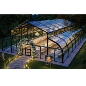 Commercial Clear-Frame Marquee Event Tent with Glass Walls