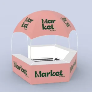 Commercial Custom Outdoor Dome Kiosk Tent Trade Show Pop Up Canopy with Logo Text Single Layer