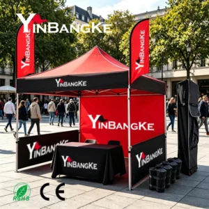 Commercial Grade 10×20 Folding Marquee Tent Custom Printed for Flea Market