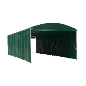 Commercial-Grade Heavy-Duty Retractable Waterproof Canopy with Sliding Steel Structure for Patio and Garden