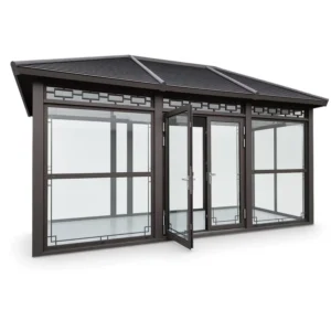Commercial Heavy Duty Aluminum Sunroom Tempered Glass Restaurant Cafe Custom