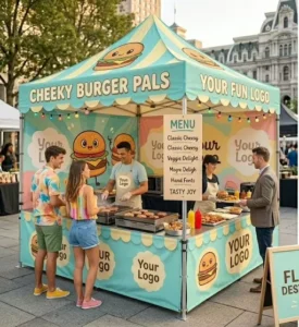 Commercial Outdoor Marketing Canopy Tent Waterproof Folding Promotion Event Booth Stall for Vendor