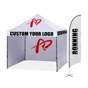 Commercial Outdoor Steel Frame 10x10ft 10x20ft Sidewalls Blank White Printed Canopy