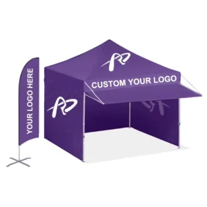 Commercial Pop up Canopy Tent Outdoor Waterproof 10×10 Vendor Tent with Awning and Sidewalls