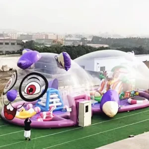 Commercial Transparent PVC Inflatable Bouncer Kids Crystal Palace Bubble Tent Indoor Playground Ocean Balls Soft Park