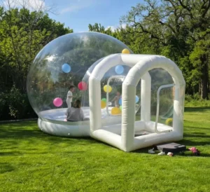 Commercial Transparent PVC Inflatable Bubble House With Tunnel Birthday Party Balloon Clear Bubble Dome Tent for Event Rental