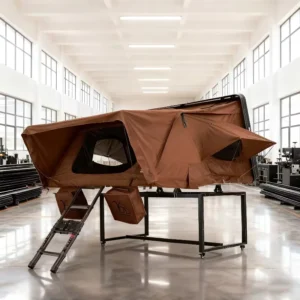 Compact 4-Person Large Rooftop Tent with Hard Shell, 3000mm Waterproof Bottom and Quick Setup