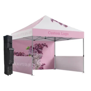 Complete Marketing Trade Show Tent Aluminum Canopy with Printed Walls & Counter for Brand Promotion