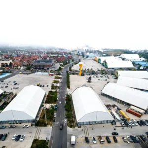 Connected Multi Size Exhibition Tent Cluster Modular Combined Trade Show Marquee for Large Beer Festival Carnival Complex Venue