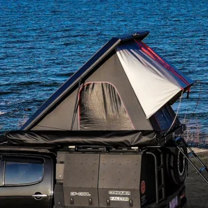Conquer Falcon New Design Double Layer Folding Hard Shell Truck Roof Top Tent Inflatable Four Season 3000mm Waterproof
