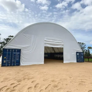 Container Dome Shelter Built to Last Snow Load Rated and Tear Proof PVC Cover with Factory Direct Pricing