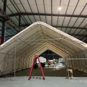 Container Shelter for PVC Pipe Storage and Temporary Protection