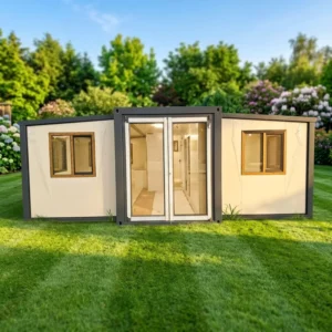 Contemporary 10 Foot Double Wing Expansion Container House Prefabricated Outdoor Garden Studio 1 Bedroom for Villa Application
