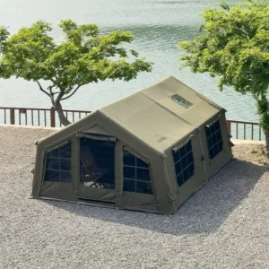 Coody Familia 17.2 Air Tent Army Green Gonflable Luxury Glamping Large Family Camping 5 8 Person Inflatable 4 Season Tent