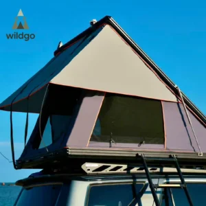 Cool Design Triangle Shape Polyester Shell Four season Double Layer Waterproof Pop up Roof Top Tent Automatic Open Outdoor