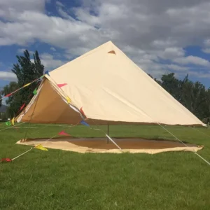 Cotton Canvas 5m Tourist One Pole Glamping Bell Tent 8 Person Waterproof Family Camping Outdoor Tents