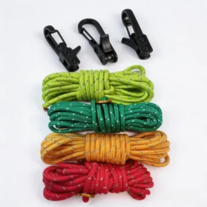 Cross-Border Galvanized Iron Rope Tensioner Accessories Outdoor Backpack Carabiner Summer Tent Tarp Rope Fastening Tool