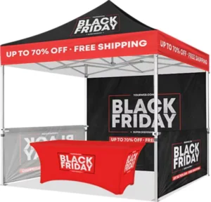 Custom 10 x 10 ft Fire-Retardant Waterproof Booth Tent with Thermal Transfer Printing for Trade Shows