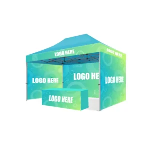 Custom 10X20 Aluminum Waterproof Folding Gazebo, Stretch Pop-Up Canopy Tent for Food Events and Trade Shows