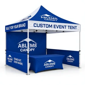 Custom 10×10 Canopy Tent Full Color Printed Pop Heavy Duty Waterproof Polyester Aluminum Frame Vendor Booths Trade Shows Farmers