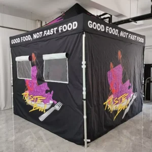 Custom 10×10 Canopy Tent with Logo and Outdoor Windows for Trade Shows