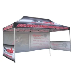 Custom 10×10 Heavy-Duty Outdoor Pop-Up Canopy Tent with Full-Color Logo Printing for Trade Show Booths