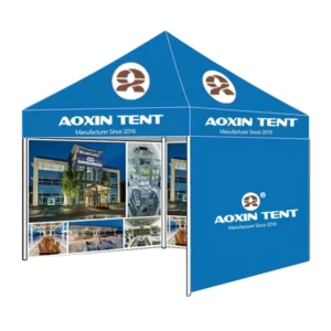 Custom 10×10 Heavy-Duty PVC Folding Aluminum-Frame Pop-Up Canopy Tent, 5 m, Portable Outdoor Market