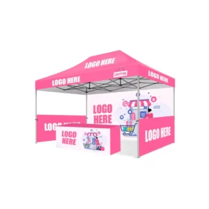 Custom 10×10 Hexagon Waterproof Fireproof Tent Gazebo for Outdoor Events Folded Exhibition Pop Wall for Trade Shows