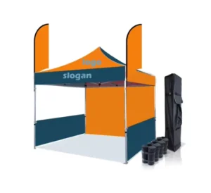 Custom 10×10 Logo Printed Aluminum Alloy Folding Tent Pavilion Canopy Pop up Rainproof PVC Fabric Custom Color Event Trade Show